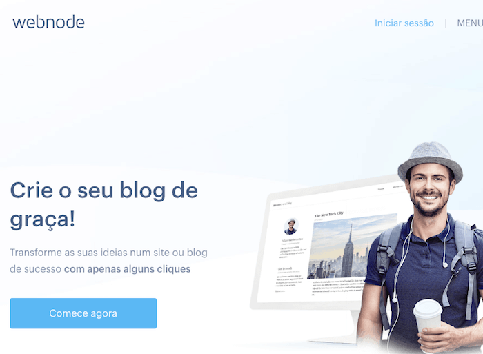 criar um blog gratis webnode