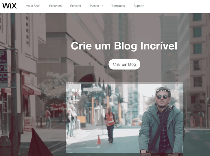 fazer blog gratuito wix