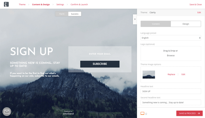Omnisend Landing Page