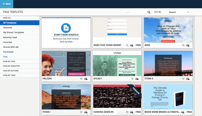 Ontrapages Landing Page