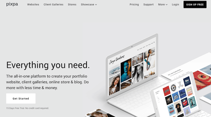 pixpa online portfolio site builder