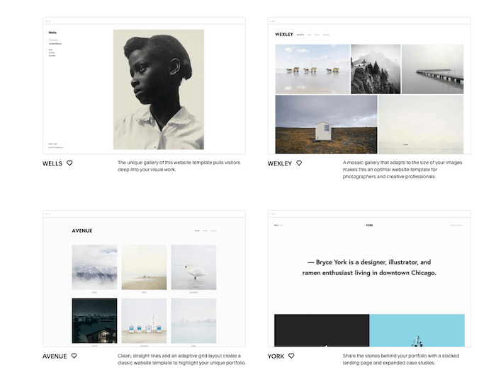 squarespace templates