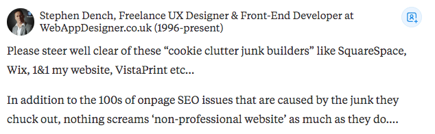 quora squarespace seo negative answer