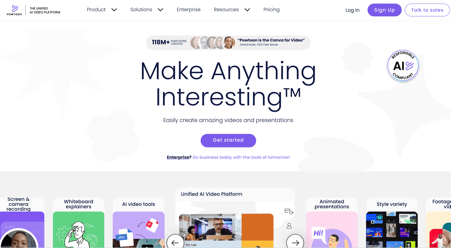 Powtoon video explainer software