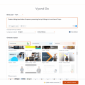 Vyond interface to create a video