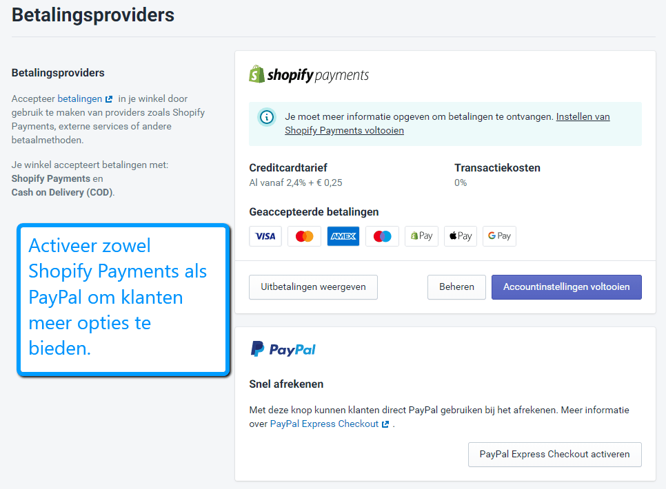 betalingsproviders shopify payments