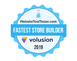 Volusion fastest store builder badge
