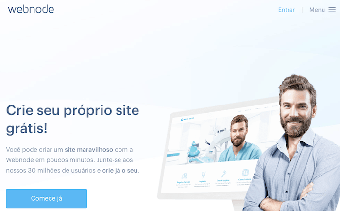 criar site barato com webnode