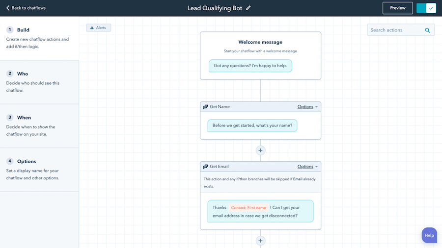 HubSpot Chatflows