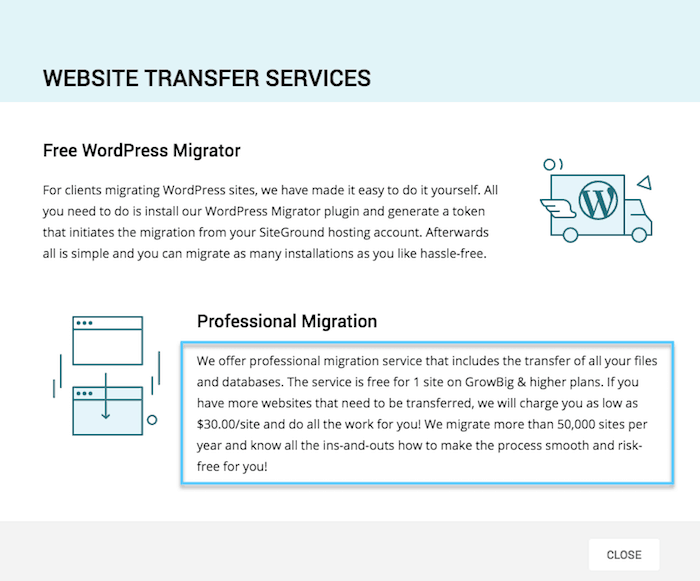 siteground migration service