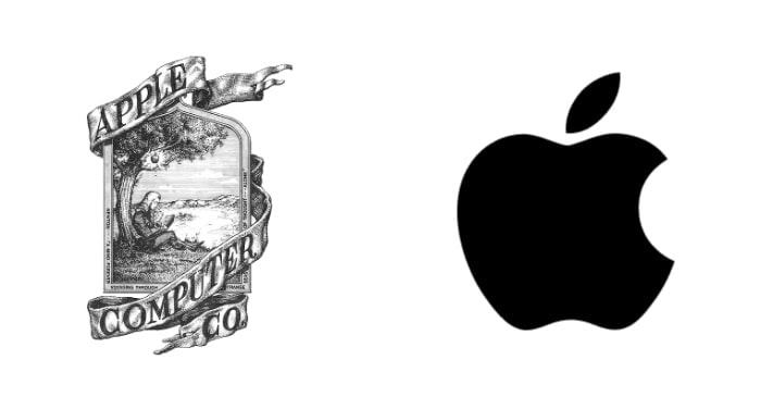 Apple Logo Past vs Today 1