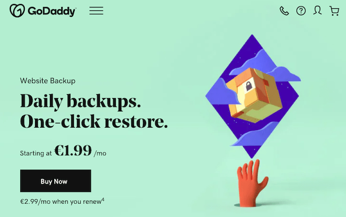 Godaddy - backup tool godaddy
