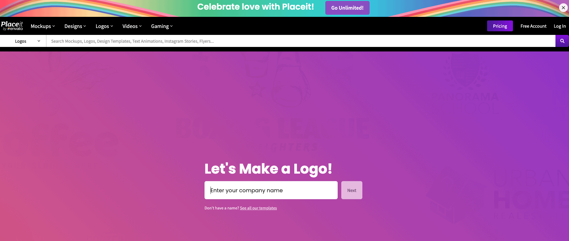 créer un logo placeit