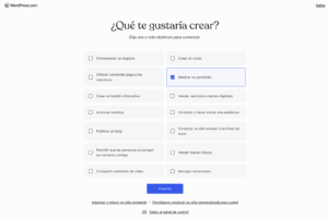Creando un sitio con WordPress.com