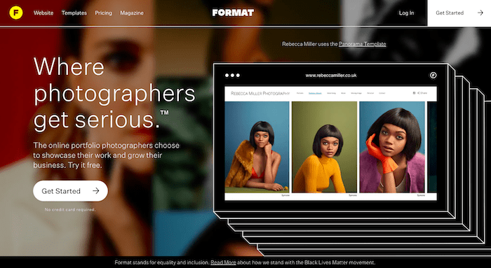 Format photography website