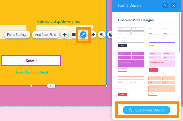 wix tutorial 35 style form