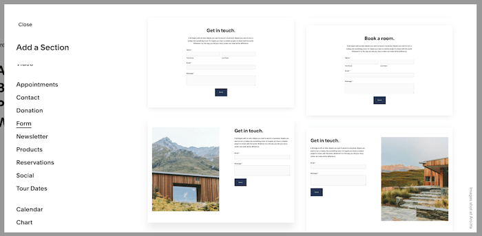 squarespace form