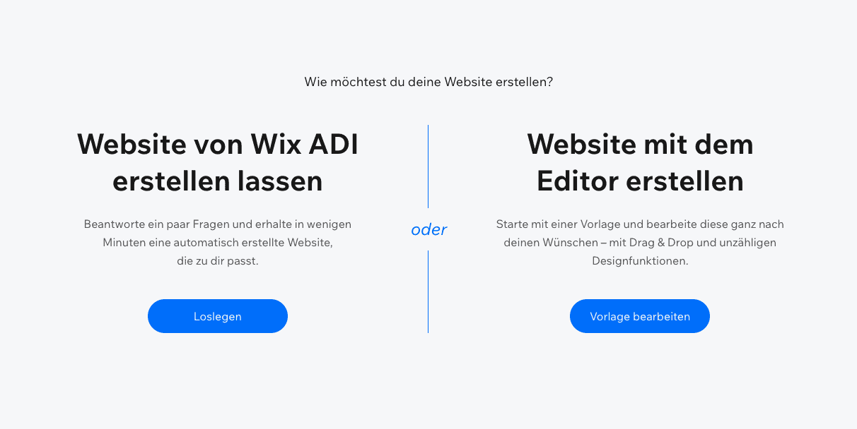 wix adi oder editor