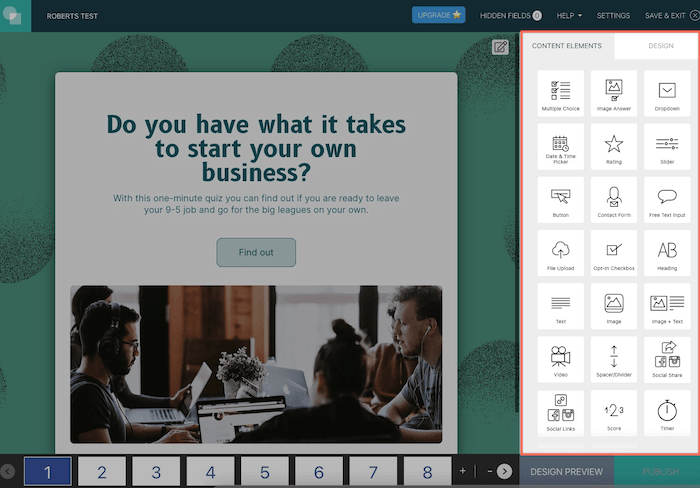 Involve.me flexible design