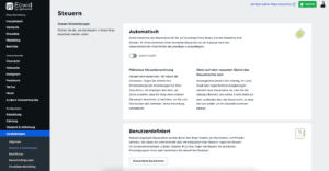 ecwid steuer einstellungen