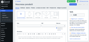 ajouter un produit ecwid