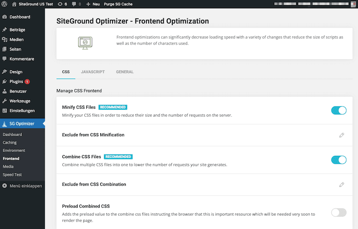 siteground-optimierungs-optionen