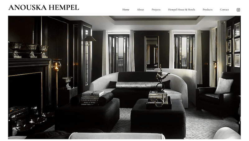 wix website examples - anouska hempel