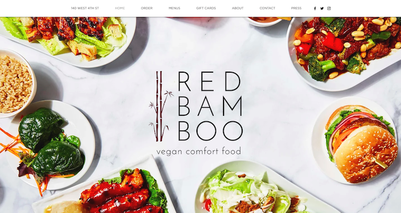 wix website examples - red bamboo