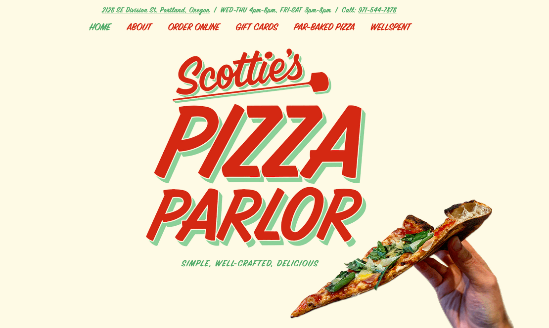 wix website examples - scottie's pizza parlor