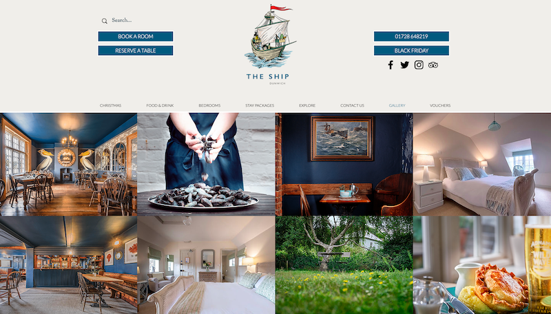 wix website examples - the ship at dunwich