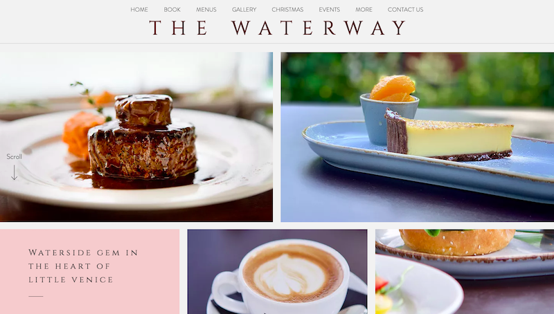 wix website examples - the waterway