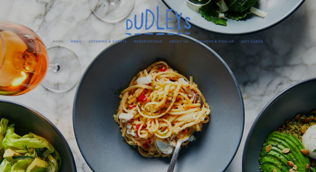 best squarespace examples - dudley's restaurant