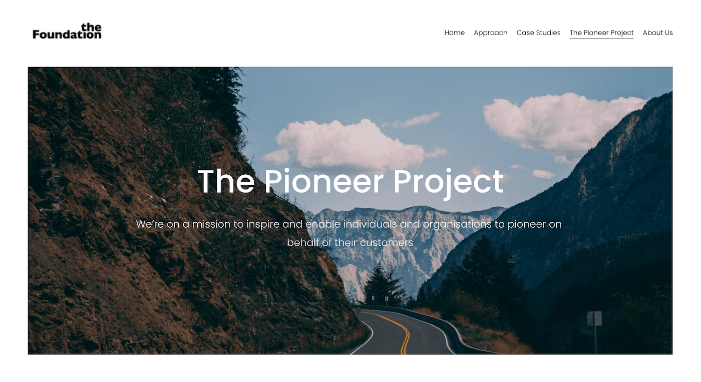 examples of squarespace websites - foundation agency
