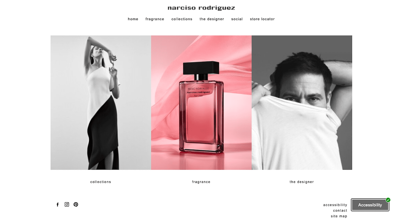 squarespace websites - narciso rodriguez