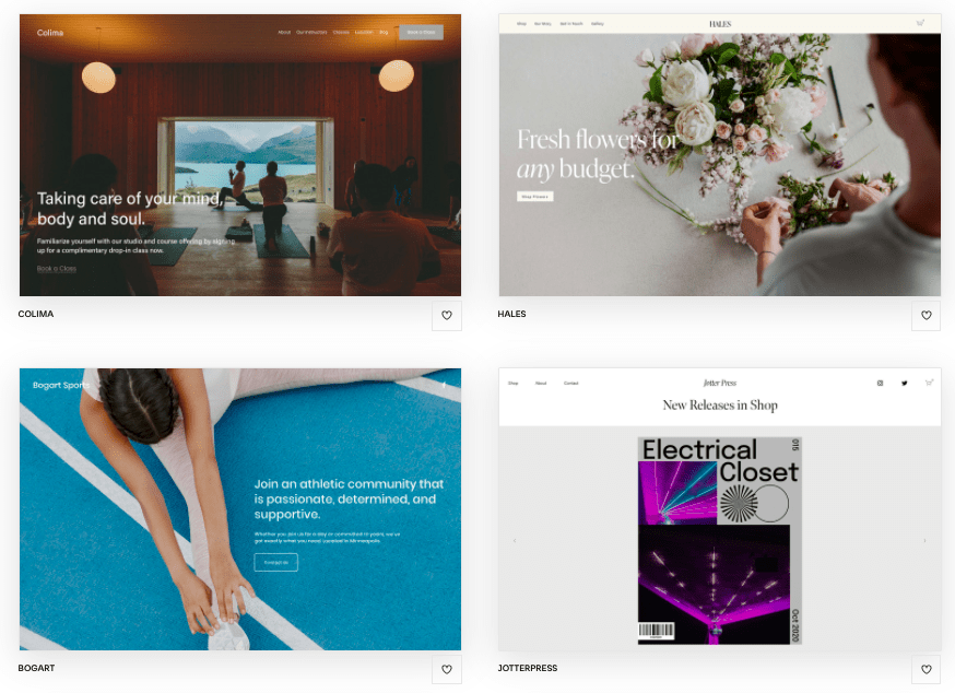 squarespace small business templates