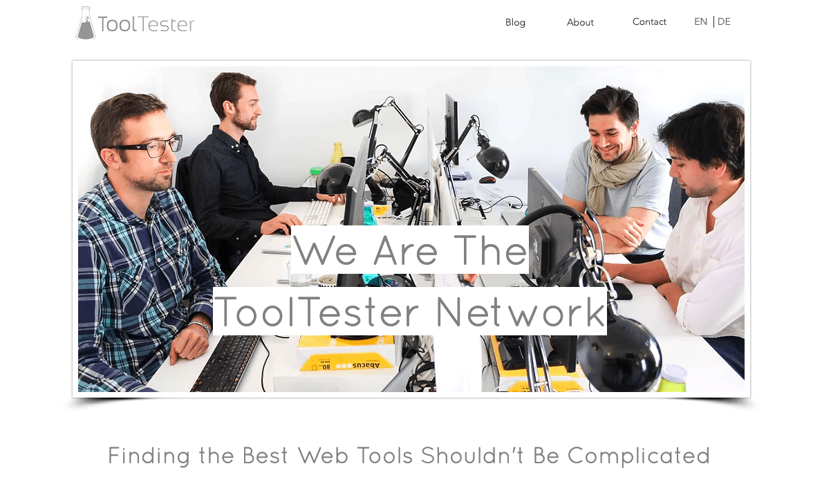 tooltester corporate site built on wix
