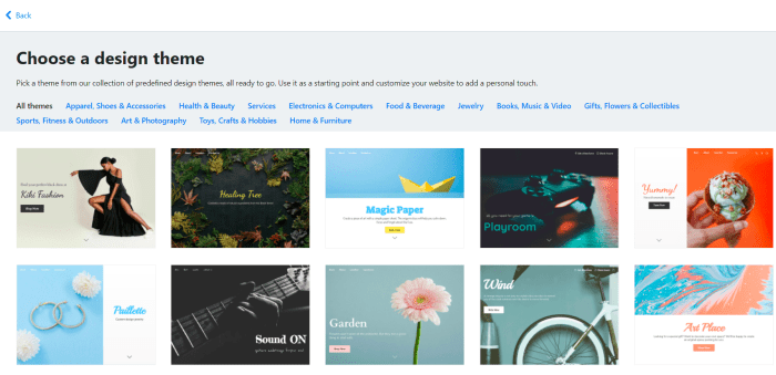 ecwid instant store themes