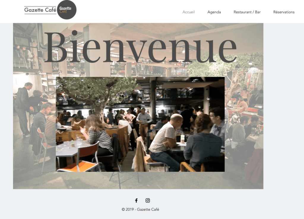 exemple site wix café