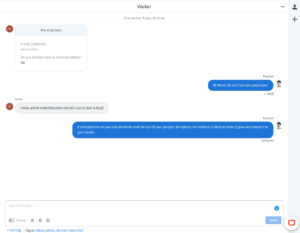 livechat fenêtre de chat