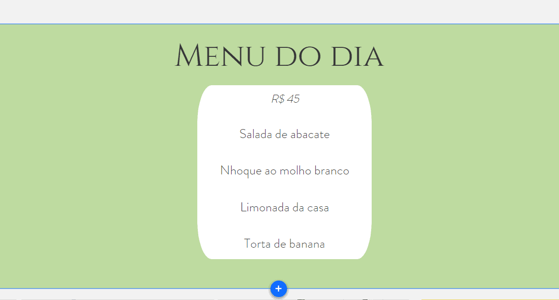 seção atualizada tutorial wix