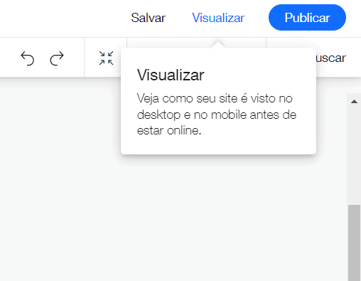 visualizar site tutorial wix