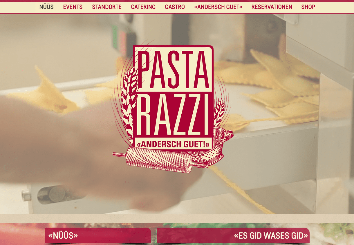 wix website beispiel pastarazzi