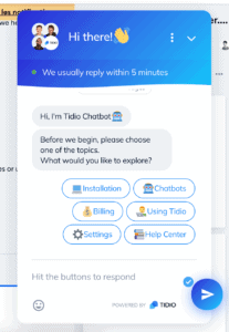 chat bot tidio