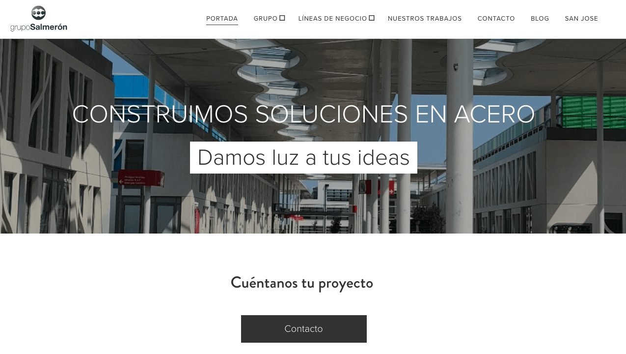 créer un site webnode grupo salmeron