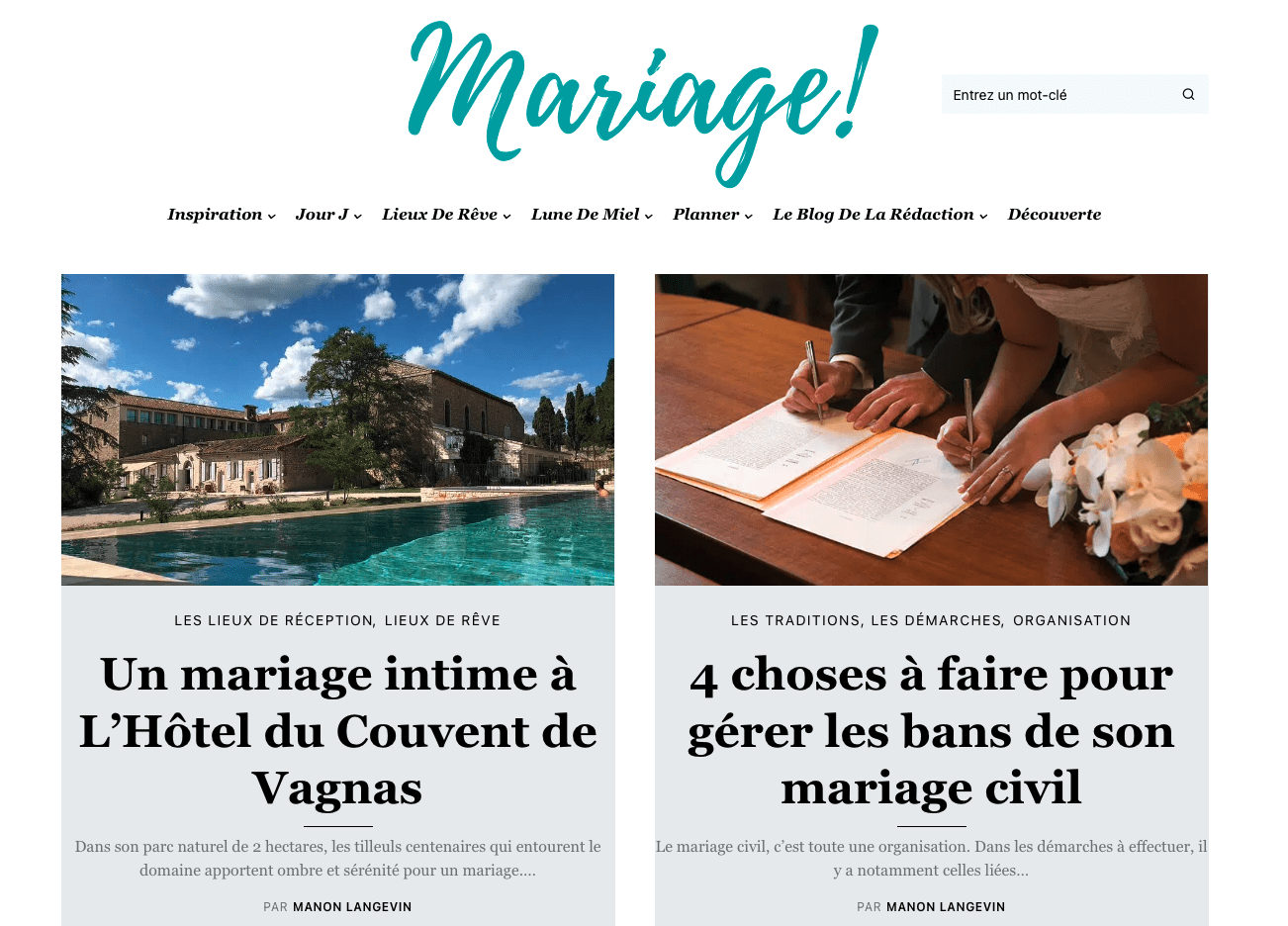 exemple de site wordpress mariage