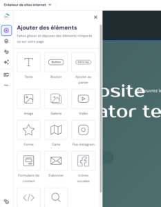 hostinger website builder ajouter des elements