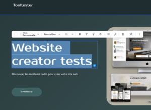 hostinger website builder éditeur de texte