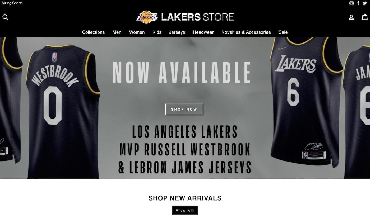 LA Lakers Shopify Plus Store
