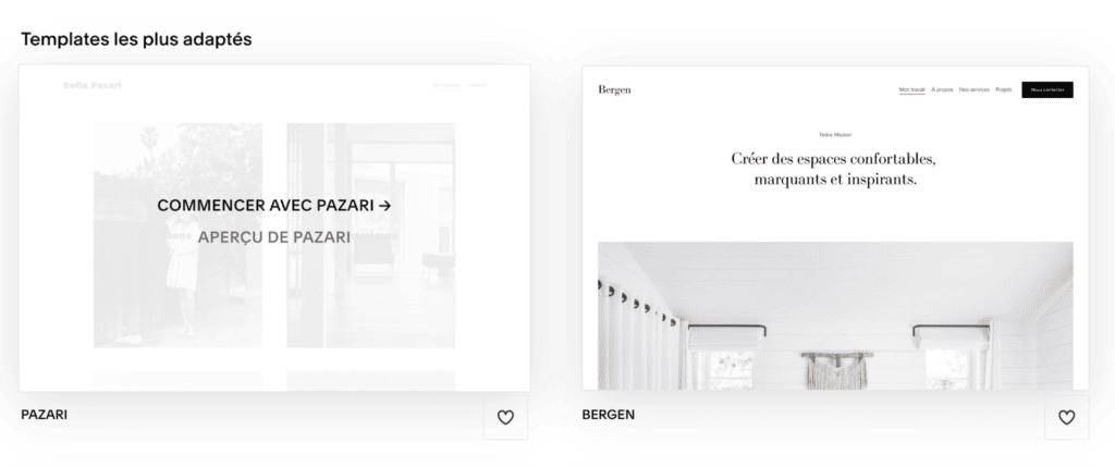 portfolios squarespace