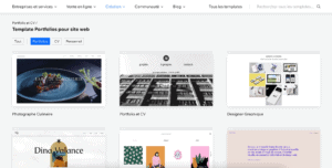 templates et modèles porfolios wix